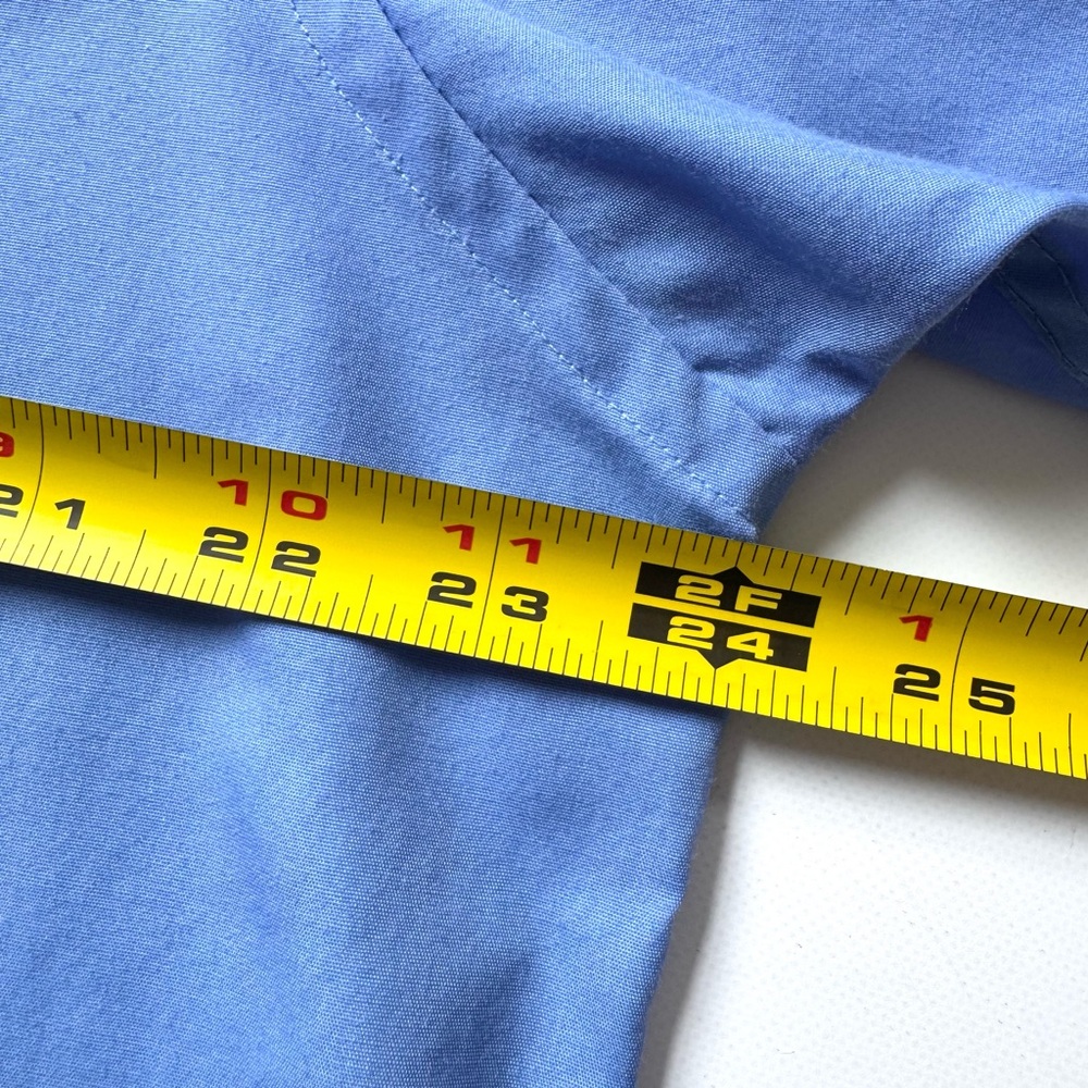 Arrow Wrinkle Free Half Sleeve Blue Men's Shirt Size 16-16 1/2 Large - Picture 8 of 11